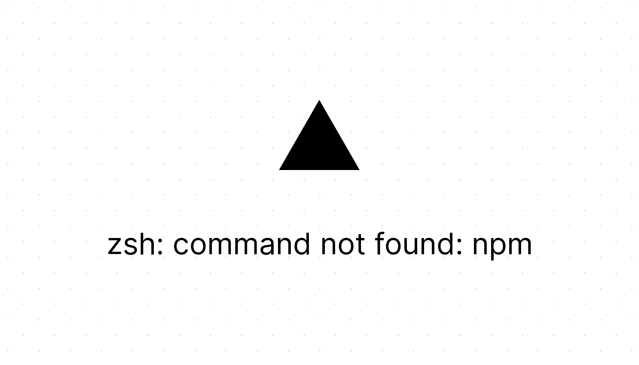 Zsh command not found npm
